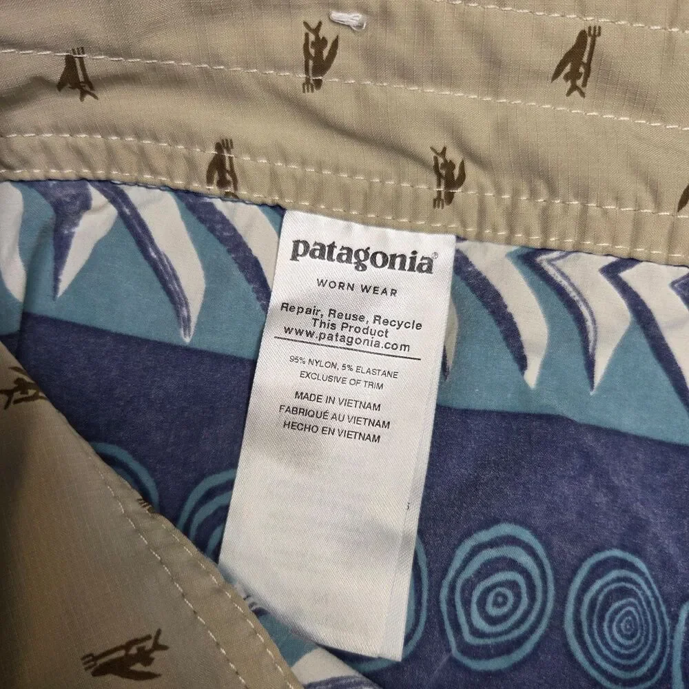 Men's Stretch Wavefarer® Boardshorts  Color: Tree Rings: Stone Blue sz 36